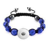 10mm 9 diamond rhinestone balls braided Shambhala bracelet soft clay ladies 20MM snap jewelry