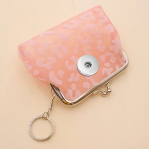 Can put card 4 inch buckle coin purse transparent mesh wallet 20mm snap button jewelry