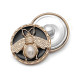 23MM bee Pattern Metal Painting Oil Ornament Snap