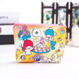 Cartoon coin purse cosmetic storage bag hand waterproof travel wash bag 20mm snap button jewelry