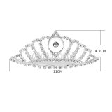 20MM Snap Button Children's Birthday Princess Crown Tiara Rhinestone Insert Comb