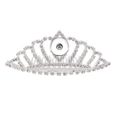 20MM Snap Button Children's Birthday Princess Crown Tiara Rhinestone Insert Comb