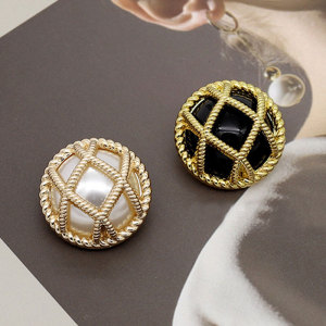 22MM High-quality three-in-one pearl metal snap button coat decorative button sweater button