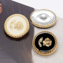 20MM Small Fragrant Rose Metal Oil Button Women's Top Jewelry Button