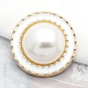 20MM Ladies Round Pearl Epoxy Jewelry Buttons