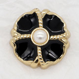 23MM Flower Pearl Metal Button Women's Knit Cardigan Button Dress Decorative Snap Buttons