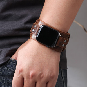New Apple iwatch Band Universal  IWatch Band Leather Retro High-end Wristband
