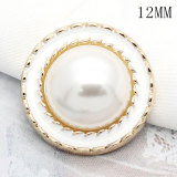 12MM Ladies Round Pearl Epoxy Jewelry Buttons