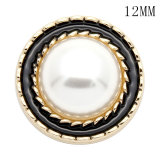 12MM Ladies Round Pearl Epoxy Jewelry Buttons