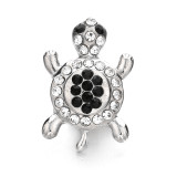20MM sea turtle design Rhinestone  Metal snap buttons