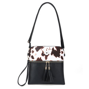 Soft Leather Milkweave Shoulder Span Large Capacity Shoulder Bag 18mm Snap Jewelry