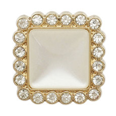 20MM Square Diamond High-end Metal Button Jewelry Snap