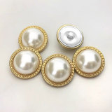20MM Metal Round Pearl Jacket with Replaceable Jewelry Snaps