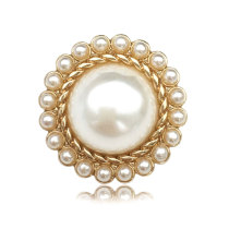 20MM High quality metal pearl rhinestones gold plated snap charms fit 20mm snap jewelry