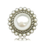 20MM High quality metal pearl rhinestones gold plated snap charms fit 20mm snap jewelry