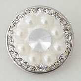 18mm Sugar snaps Alloy with white pearl KB2428 snaps jewelry