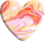 Golden Line Colorful Stone Texture Patterns Heart Photo Resin snap button  fit 18mm snap jewelry