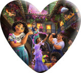 Disney Encanto Heart Photo Resin snap button  fit 18mm snap jewelry