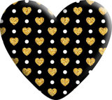 Heart Photo Resin snap button  fit 18mm snap jewelry