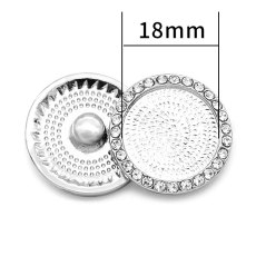 20MM Metal snap button with drill fit 18MM glass cabochons
