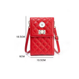 Shoulder bag light wallet diamond cell phone bag suitable for 18MM snap bag