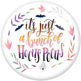 20MM Halloween words Print glass snaps buttons