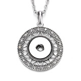 Metal Round Pendant 60cm Necklace for 20mm Jewelry Snaps