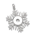 Christmas snowflakes  Necklace  52cm black  Line chain fit 20MM chunks snaps jewelry