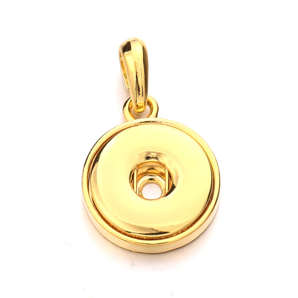 Metal Round Pendant 60cm Necklace for 20mm Jewelry Snaps