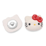 20MM cartoon KT Cat animal resin jewelry snap button