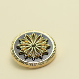 23MM  flower rhinestone  metal  snap button DIY Jewelry 2022
