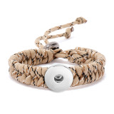 New Hand-woven bracelet outdoor camo Snap button bracelets fit 20mm snaps chunks