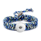 New Hand-woven bracelet outdoor camo Snap button bracelets fit 20mm snaps chunks