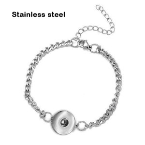 Stainless Steel 20MM  Snap button Bracelet   DIY jewelry