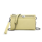 PU Leather Women's clutch bag with new rivet crossbody 18mm Snap Button Jewelry