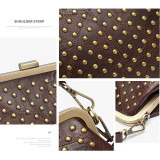 2022 new PU soft leather rivet bag crossbody woman18mm Snap Button Jewelry
