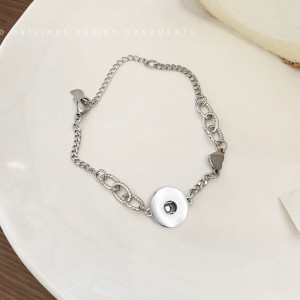 LOVE  Stainless Steel 20MM  Snap button Bracelet   DIY jewelry