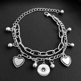 LOVE CROSS  Stainless Steel 20MM  Snap button Bracelet   DIY jewelry