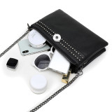 PU Leather Women's clutch bag with new rivet crossbody 18mm Snap Button Jewelry