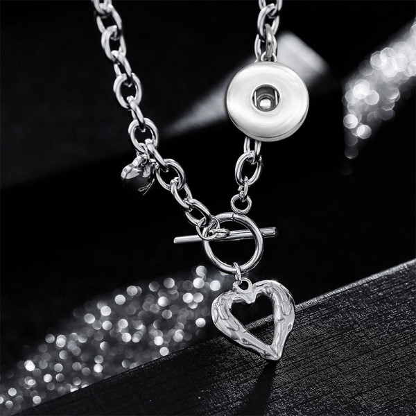 LOVE Stainless Steel 20MM  Snap button Necklace  DIY jewelry