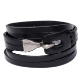 Vintage Genuine Leather Bracelet  Wholesale multi-layer fashion cowhide bracelet