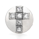 Cross 20MM snaps button  rhinestone DIY jewelry
