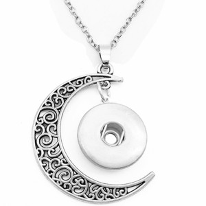 MOON  12MM  18MM snap button Necklace DIY jewelry