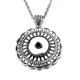 snap button Necklace 60CM chain  metal  fit 20MM chunks DIY jewelry