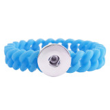 1 snap button bracelet  Silicone Rainbow fit 18-20mm snaps