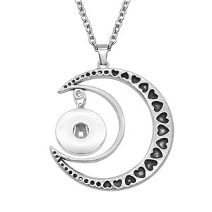 Metal moon pendant 60CM necklace, suitable for 20mm jewelry clasp