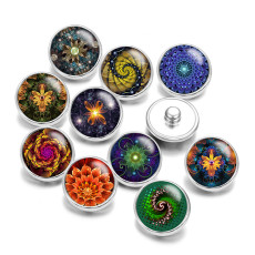 20MM  Print glass snaps buttons  DIY jewelry