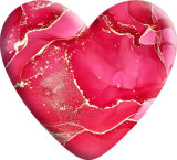 Marble texture pattern Heart Photo Resin snap button  fit 18mm snap jewelry
