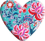 Flower Love pattern Heart Photo Resin snap button  fit 18mm snap jewelry