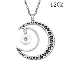 Metal moon pendant 60CM necklace, suitable for 12mm jewelry clasp